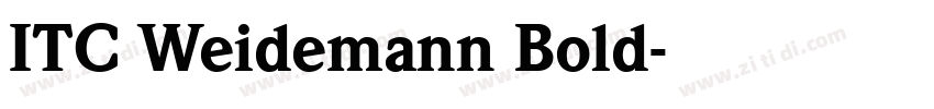 ITC Weidemann Bold字体转换